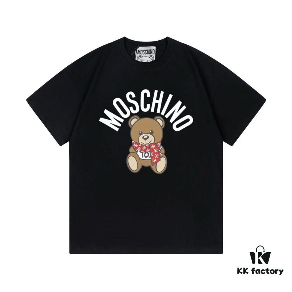 6931a590ccd8ab3d7af99e23 Moschino 2025 New Arrival Teddy Bear 🐻 Letter Logo Unisex Short Sleeve T-Shirt