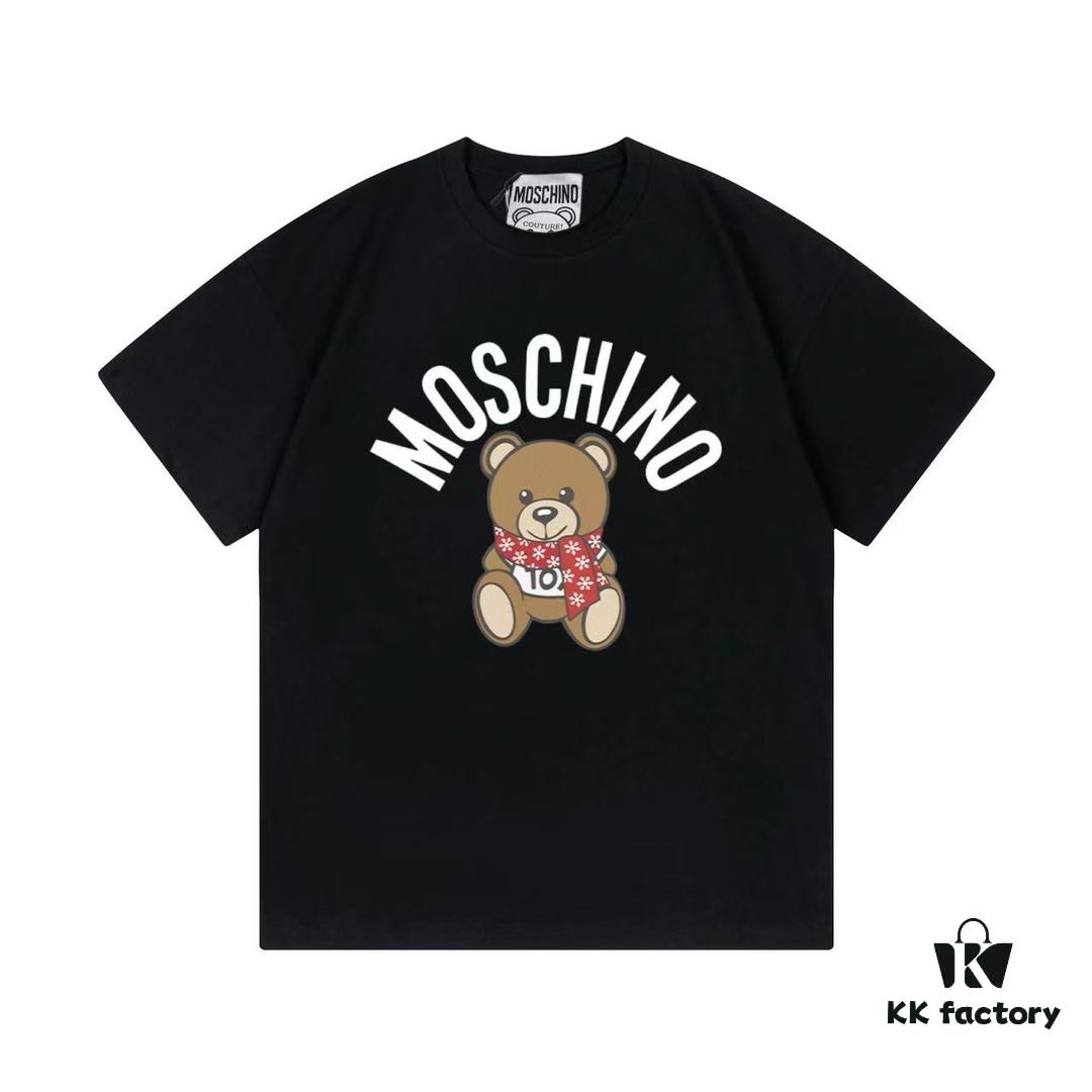 6931a590ccd8ab3d7af99e23 Moschino 2025 New Arrival Teddy Bear 🐻 Letter Logo Unisex Short Sleeve T-Shirt