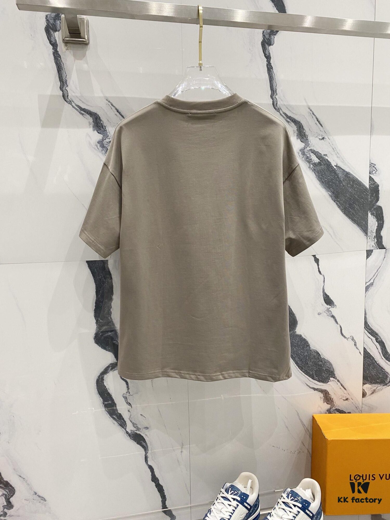 6931a591ccd8ab3d7af99e2f MOSCHINO 260g Crew Neck Short Sleeve T-Shirt with Cute Grey Bear and Letter Logo Print