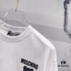 6931a591ccd8ab3d7af99e32 MOSCHINO 260g Crew Neck Short Sleeve T-Shirt with Cute Grey Bear and Letter Logo Print