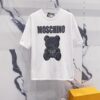 6931a592ccd8ab3d7af99e42 MOSCHINO Bear Logo Graphic Round-Neck Short-Sleeve T-Shirt 260g