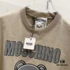 6931a592ccd8ab3d7af99e49 MOSCHINO Bear Logo Print Crew Neck Short Sleeve T-Shirt 260g