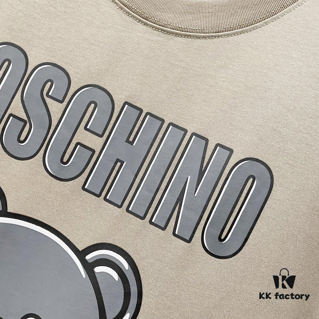 6931a592ccd8ab3d7af99e4a MOSCHINO Bear Logo Print Crew Neck Short Sleeve T-Shirt 260g