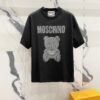6931a592ccd8ab3d7af99e4e MOSCHINO 260g Crew Neck Short Sleeve T-Shirt with Cute Bear and Letter Logo Print