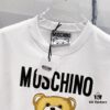 6931a593ccd8ab3d7af99e5e MOSCHINO Bear Logo 260g Crew Neck Short Sleeve T-Shirt