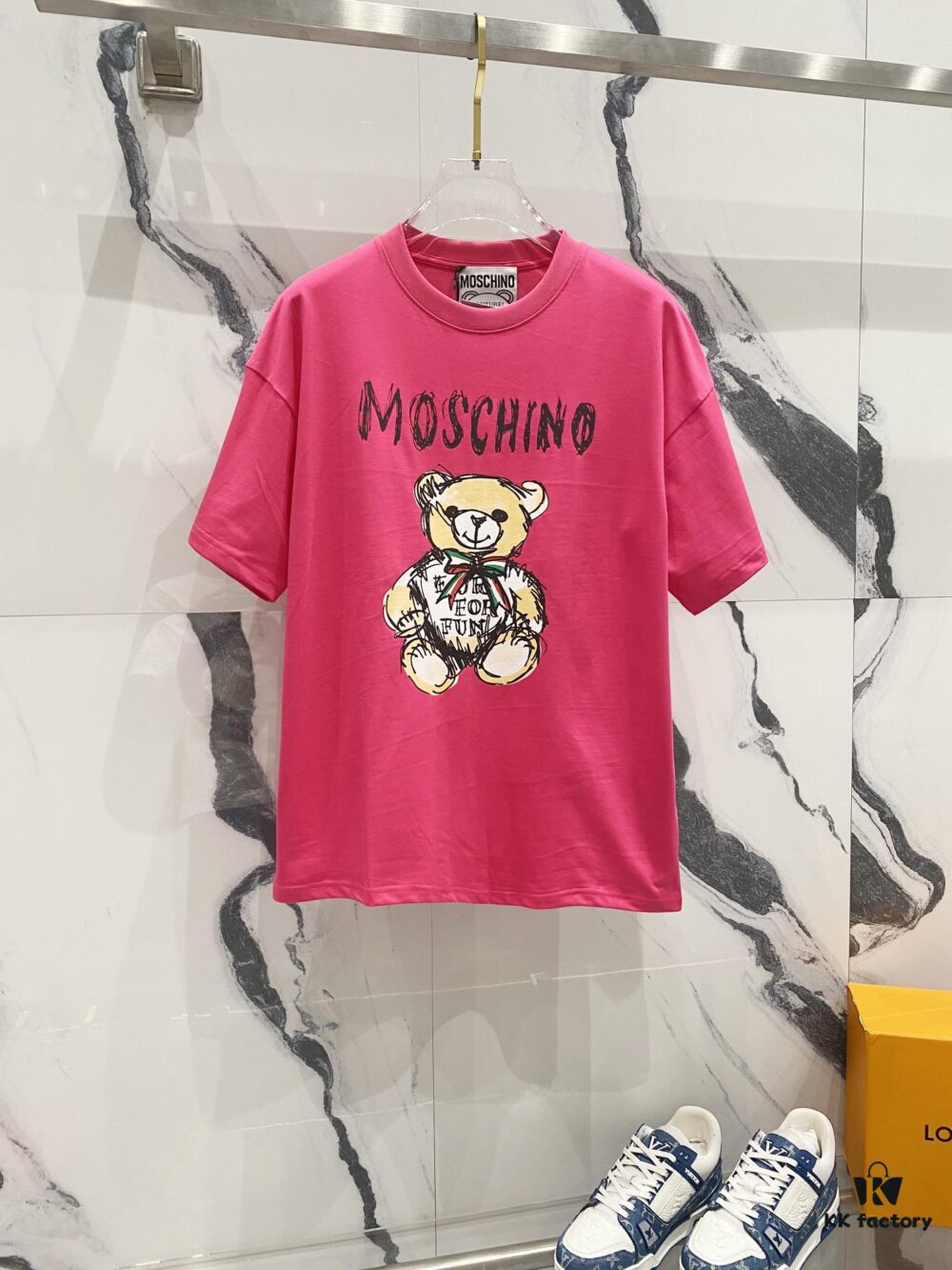 6931a594ccd8ab3d7af99e6d MOSCHINO Crew Neck Short Sleeve T-Shirt 260g