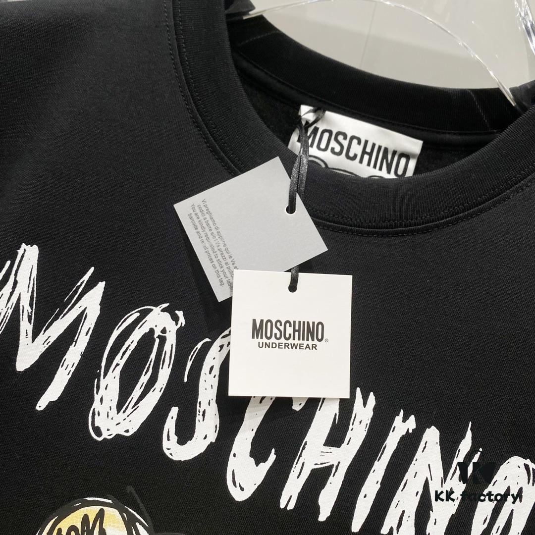 6931a595ccd8ab3d7af99e85 MOSCHINO Bear Logo Crew Neck Short Sleeve T-Shirt 260g