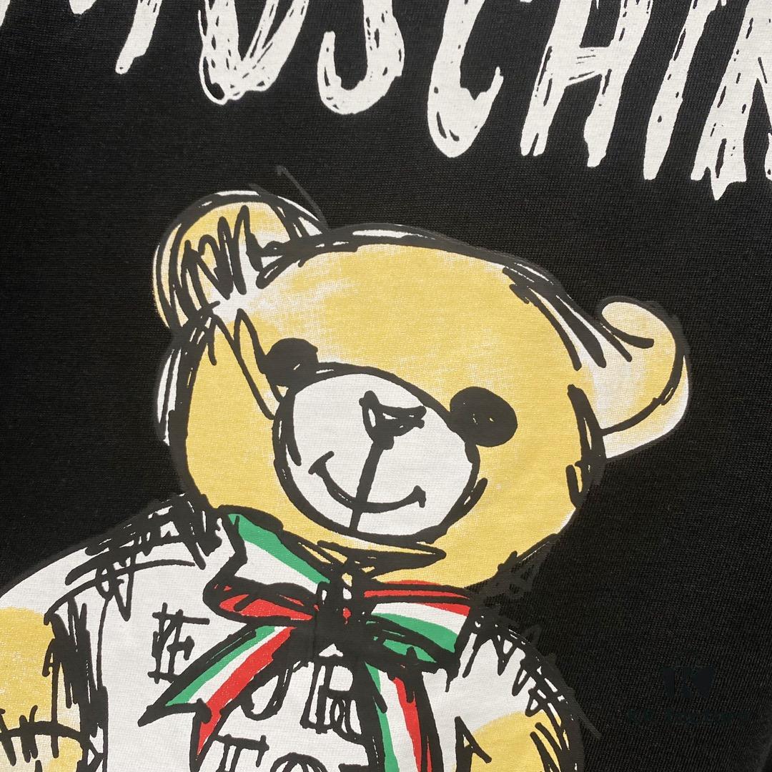 6931a595ccd8ab3d7af99e86 MOSCHINO Bear Logo Crew Neck Short Sleeve T-Shirt 260g