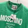 MOSCHINO 260g Crew Neck Short Sleeve T-Shirt with Classic Brand Logo Puff Print