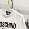 6931a596ccd8ab3d7af99e97 MOSCHINO 260g Crew Neck Short Sleeve T-Shirt with Classic Brand Letter Foil Logo