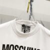6931a597ccd8ab3d7af99e9c MOSCHINO 260g Crew Neck Short Sleeve T-Shirt with Classic Brand Letter Foil Logo