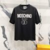 6931a597ccd8ab3d7af99e9f MOSCHINO 260g Crew Neck Short Sleeve T-Shirt with Classic Brand Logo Foil Print