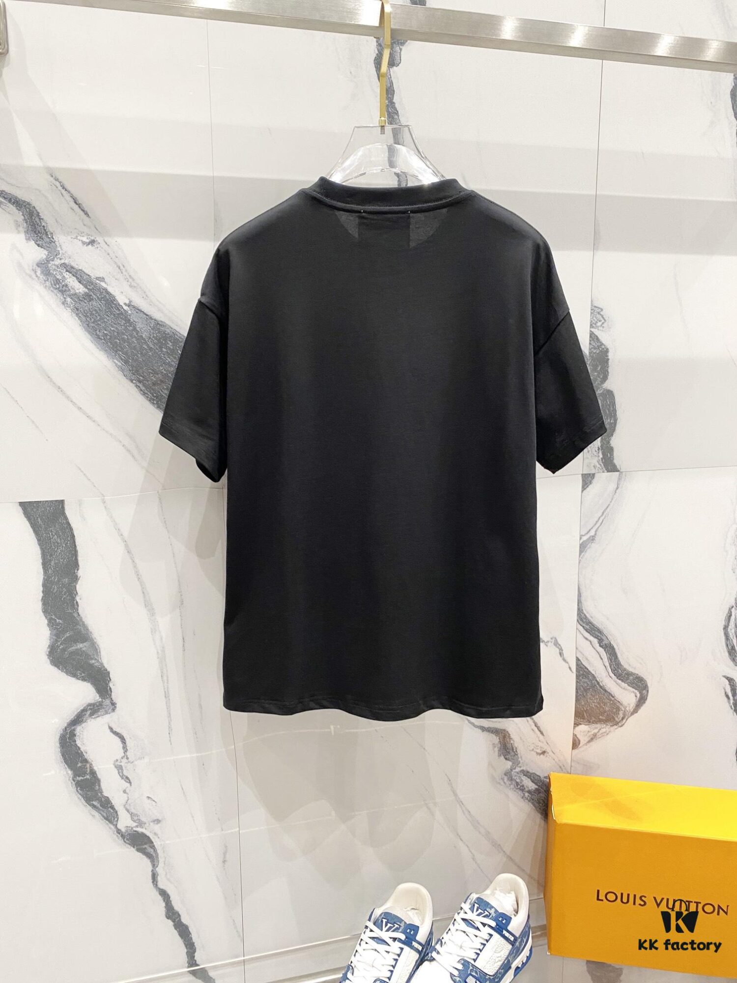 6931a597ccd8ab3d7af99ea0 MOSCHINO 260g Crew Neck Short Sleeve T-Shirt with Classic Brand Logo Foil Print