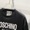 6931a597ccd8ab3d7af99ea1 MOSCHINO 260g Crew Neck Short Sleeve T-Shirt with Classic Brand Logo Foil Print