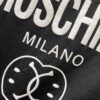 6931a597ccd8ab3d7af99ea4 MOSCHINO 260g Crew Neck Short Sleeve T-Shirt with Classic Brand Logo Foil Print
