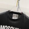 6931a597ccd8ab3d7af99ea8 MOSCHINO 260g Crew Neck Short Sleeve T-Shirt with Classic Brand Logo Foil Print