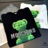 6931a59cccd8ab3d7af99ef6 MOSCHINO – 2024 New Autumn/Winter 420g Hoodie with Cartoon Bear and Classic Letter Rhinestone Print, Elegant Drape Design, Unisex Style