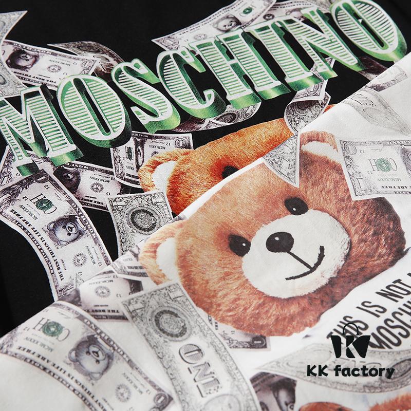 6931a59dccd8ab3d7af99f12 Moschino New Arrival Bear Print Logo Digital Printing Design Black and White S-XXL