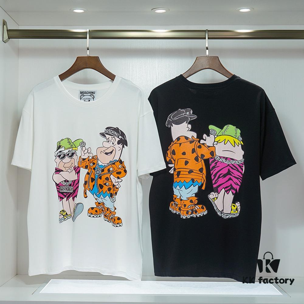 6931a59fccd8ab3d7af99f2a MOSCHINO Autumn-Winter New Arrival 230g Double-Ply 32-Single Yarn 100% Cotton Fabric with Direct-to-Garment Digital Print on Front and Back Unisex Design