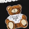 6931a5a0ccd8ab3d7af99f42 Q230#MOS 21 Spring New Arrival Super Cool Ice Ceramic Cotton Towel Embroidery Bear Short Sleeve T-Shirt Unisex Black and White S-XXL