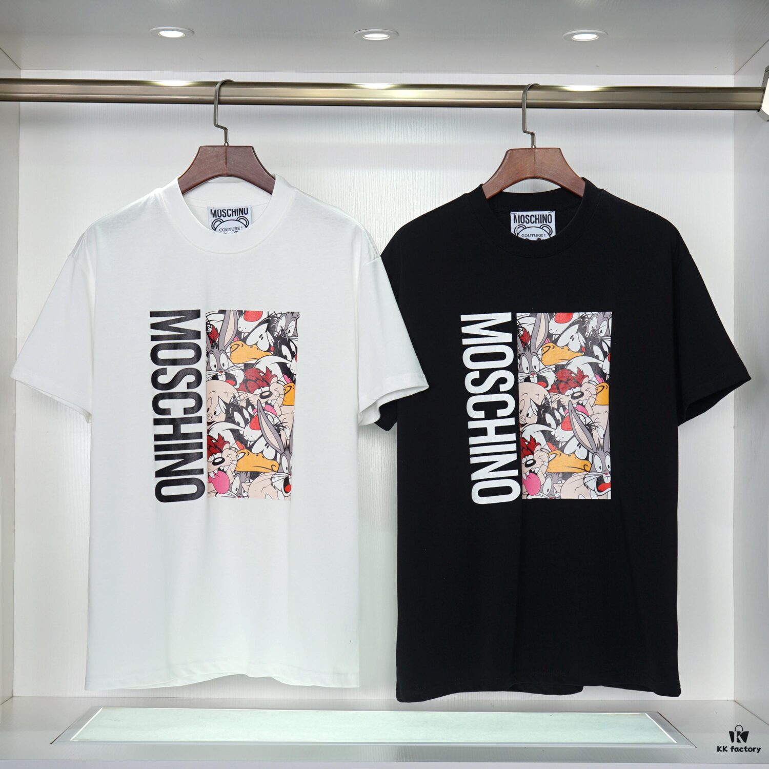 Q651#♈️ Premium Cotton Double-Yarn 230g 32s Dual-Ply Pure Cotton Fabric Short Sleeve T-Shirt Unisex Design in Black and White