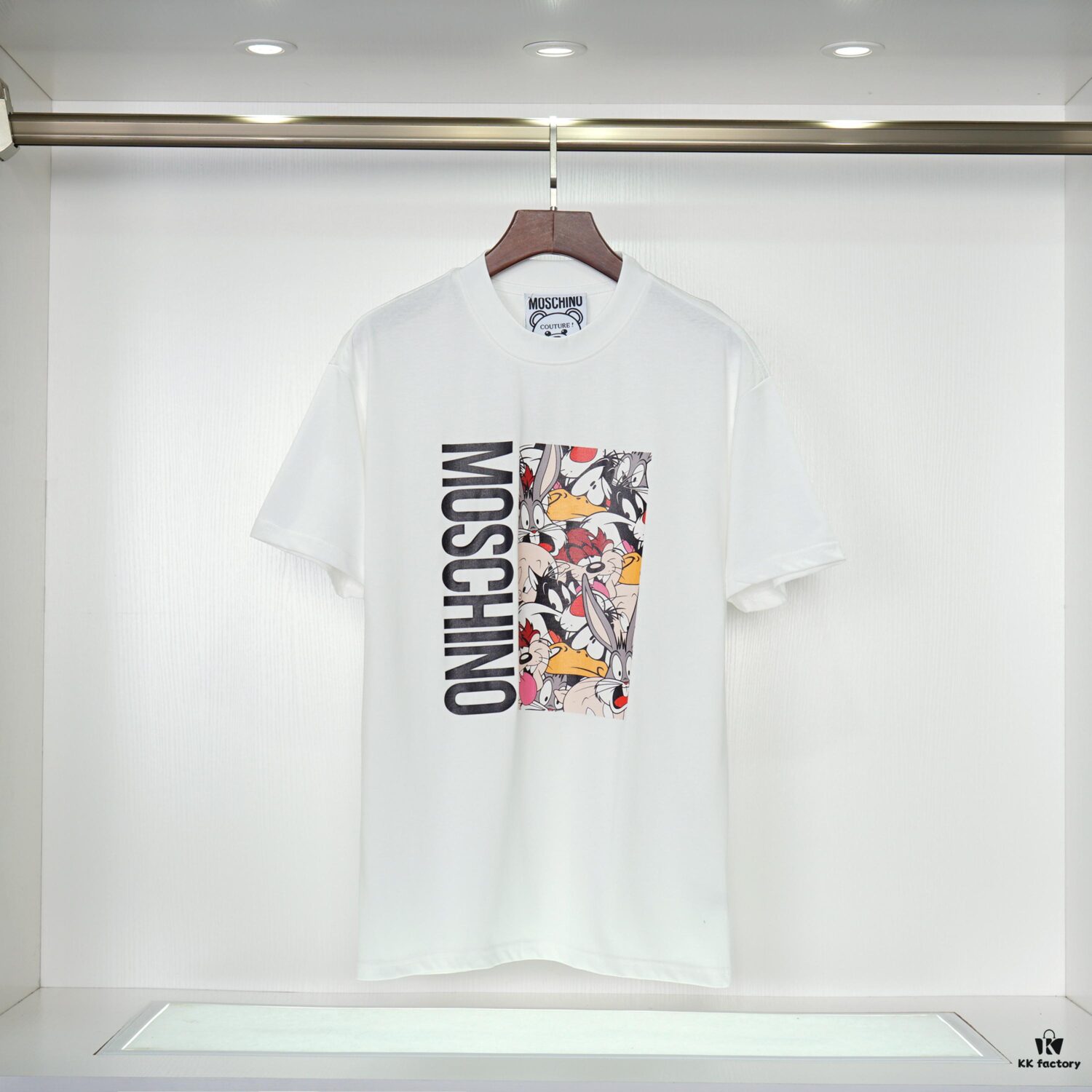 Q651#♈️ Premium Cotton Double-Yarn 230g 32s Dual-Ply Pure Cotton Fabric Short Sleeve T-Shirt Unisex Design in Black and White
