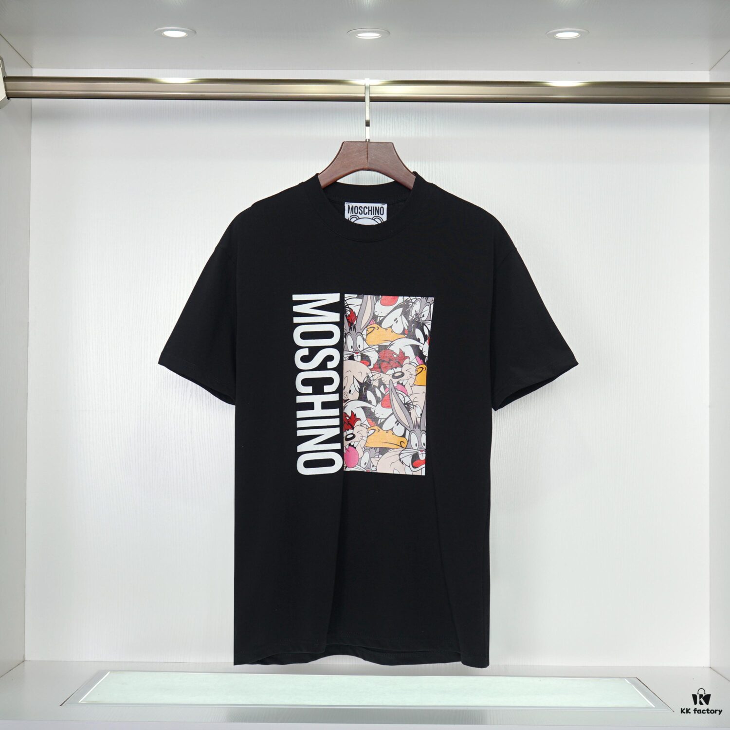 Q651#♈️ Premium Cotton Double-Yarn 230g 32s Dual-Ply Pure Cotton Fabric Short Sleeve T-Shirt Unisex Design in Black and White