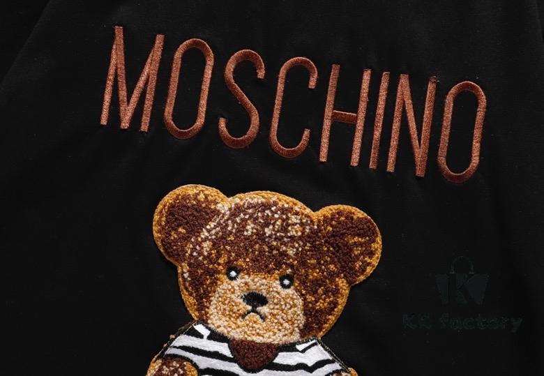 6931a5a3ccd8ab3d7af99f71 MoS 2021 Spring New Arrival Short Sleeve T-Shirt with Flocked Bear 🐻 and Embroidered Letter Logo Unisex Black and White S-XXL