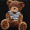 6931a5a3ccd8ab3d7af99f72 MoS 2021 Spring New Arrival Short Sleeve T-Shirt with Flocked Bear 🐻 and Embroidered Letter Logo Unisex Black and White S-XXL