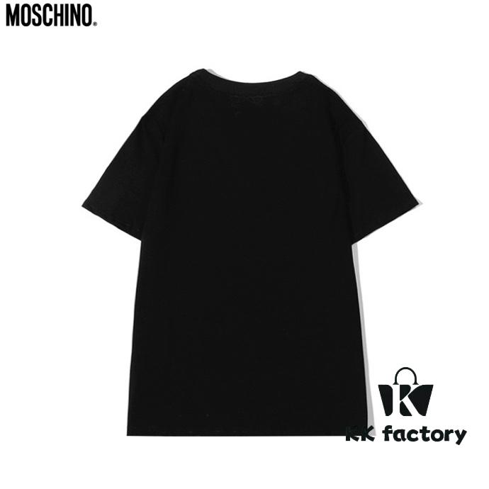 6931a5a3ccd8ab3d7af99f77 MoS 2021 Spring New Arrival Short Sleeve T-Shirt with Flocked Bear 🐻 and Embroidered Letter Logo Unisex Black and White S-XXL