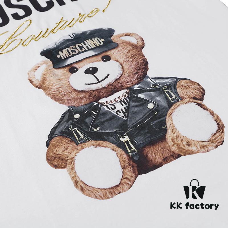 Moschino Classic Style, Super Cool Ice Porcelain Cotton Fabric, Black and White, S-XXL
