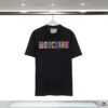 6931a5a7ccd8ab3d7af99fcb Q628#♈️ Fine Cotton Double-Yarn MOSCHINO New Short Sleeve T-Shirt, 230g Double-Ply 32s Pure Cotton Fabric with Special Machine Embroidery, Unisex Design