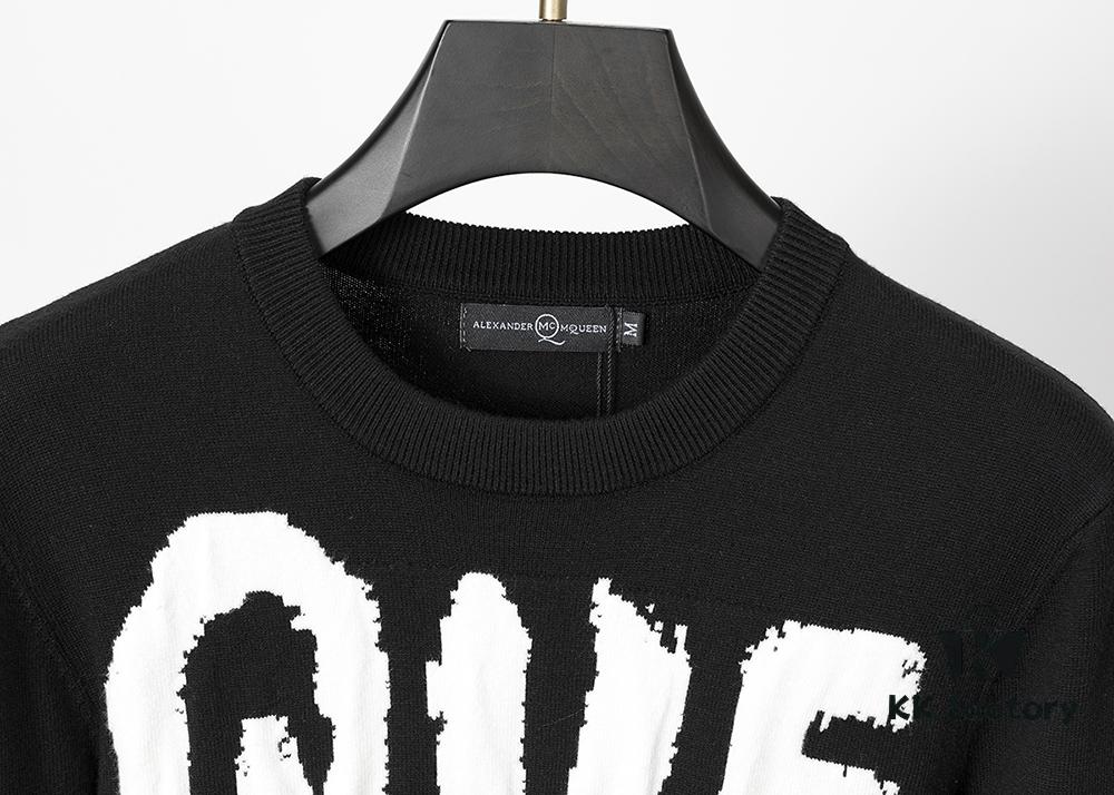 6931a5a8ccd8ab3d7af99fdc Winter New Round Neck Pullover Sweater 3066# - Classic McQueen Letter Jacquard, Stylish, High-End and Elegant, Thickened for Comfort and Warmth