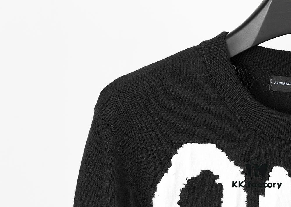 6931a5a8ccd8ab3d7af99fdd Winter New Round Neck Pullover Sweater 3066# - Classic McQueen Letter Jacquard, Stylish, High-End and Elegant, Thickened for Comfort and Warmth