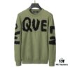 6931a5a9ccd8ab3d7af99fe3 Winter New Round Neck Pullover Sweater 3066# - Classic McQueen Letter Jacquard, Stylish, High-End and Elegant, Thickened Comfortable Warm Clothing in Military Green