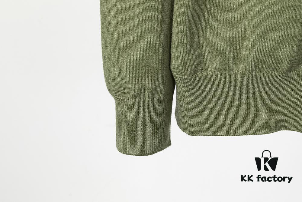 6931a5a9ccd8ab3d7af99fe8 Winter New Round Neck Pullover Sweater 3066# - Classic McQueen Letter Jacquard, Stylish, High-End and Elegant, Thickened Comfortable Warm Clothing in Military Green