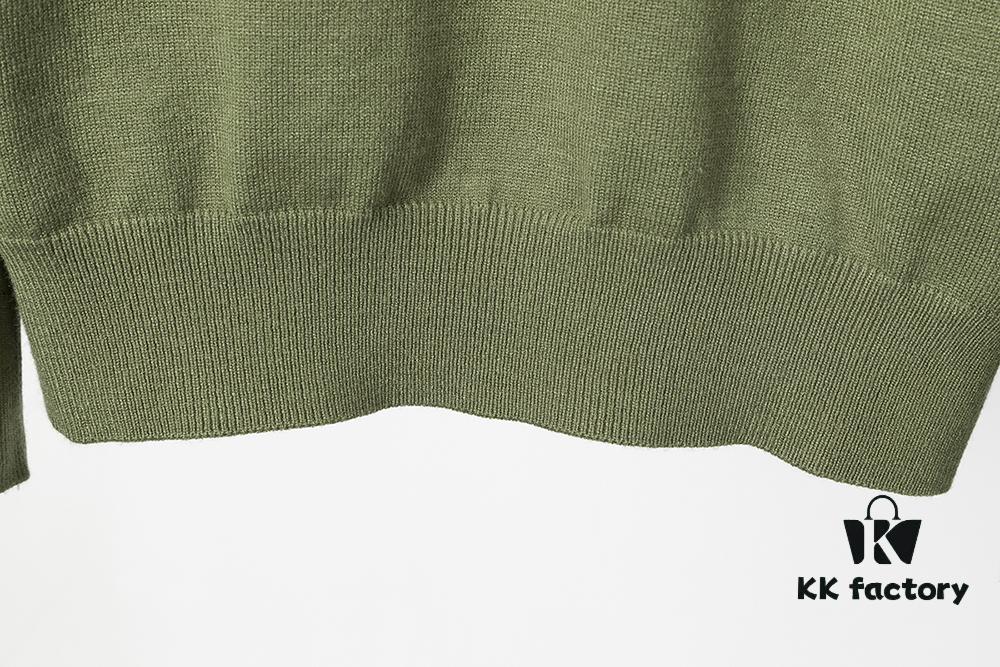 6931a5a9ccd8ab3d7af99fe9 Winter New Round Neck Pullover Sweater 3066# - Classic McQueen Letter Jacquard, Stylish, High-End and Elegant, Thickened Comfortable Warm Clothing in Military Green