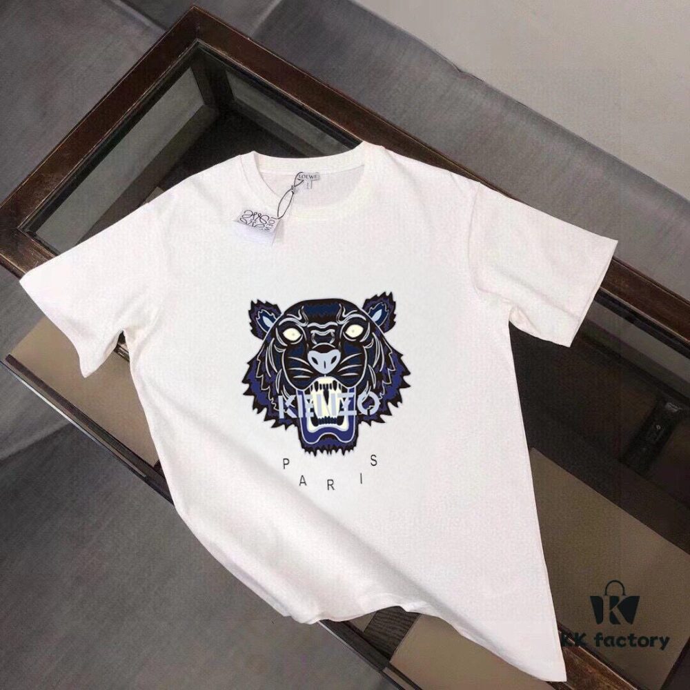 6931a5abccd8ab3d7af9a007 KENZO Men's Casual Short-Sleeve T-Shirt, Spring/Summer 2025 New Arrival, Premium Logo Embroidery, High-End Fabric and Tailoring