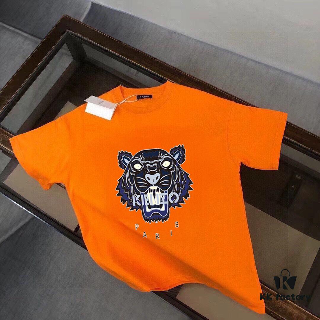 6931a5abccd8ab3d7af9a00b KENZO Men's Casual Short-Sleeve T-Shirt, Spring/Summer 2025 New Arrival, Premium Logo Embroidery, High-End Fabric and Tailoring