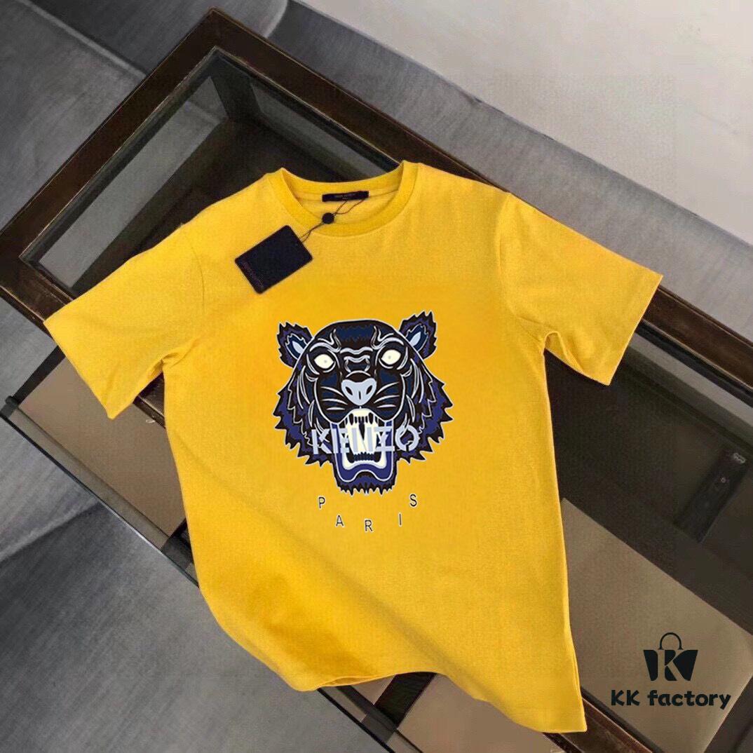 6931a5abccd8ab3d7af9a00d KENZO Men's Casual Short-Sleeve T-Shirt, Spring/Summer 2025 New Arrival, Premium Logo Embroidery, High-End Fabric and Tailoring