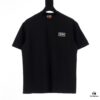 6931a5adccd8ab3d7af9a02e KENZO KZ 25 Early Spring New Arrival Black Label White Embroidered Letter Short Sleeve T-Shirt