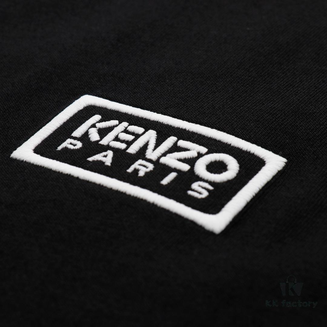 6931a5adccd8ab3d7af9a030 KENZO KZ 25 Early Spring New Arrival Black Label White Embroidered Letter Short Sleeve T-Shirt
