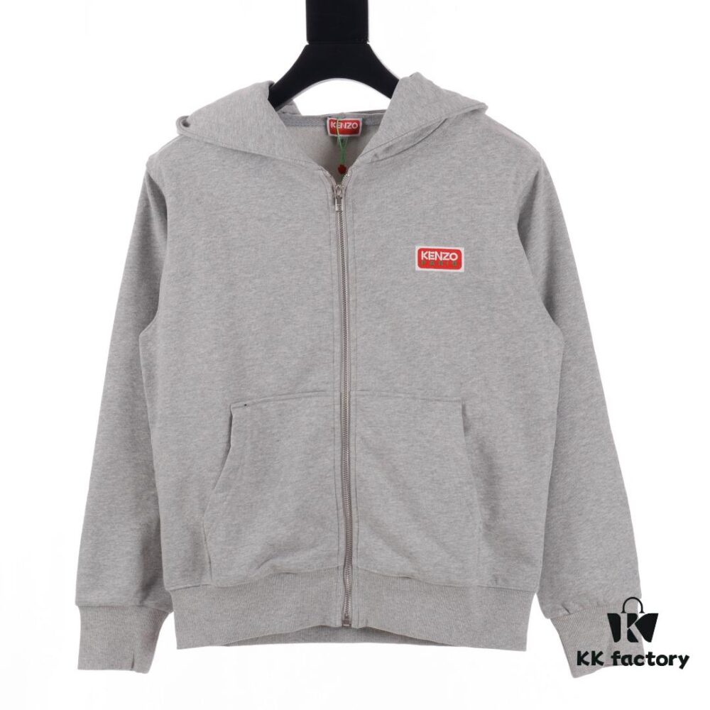 6931a5afccd8ab3d7af9a050 KENZO KZ 23FW Square Logo Hooded Zip-Up Sweatshirt