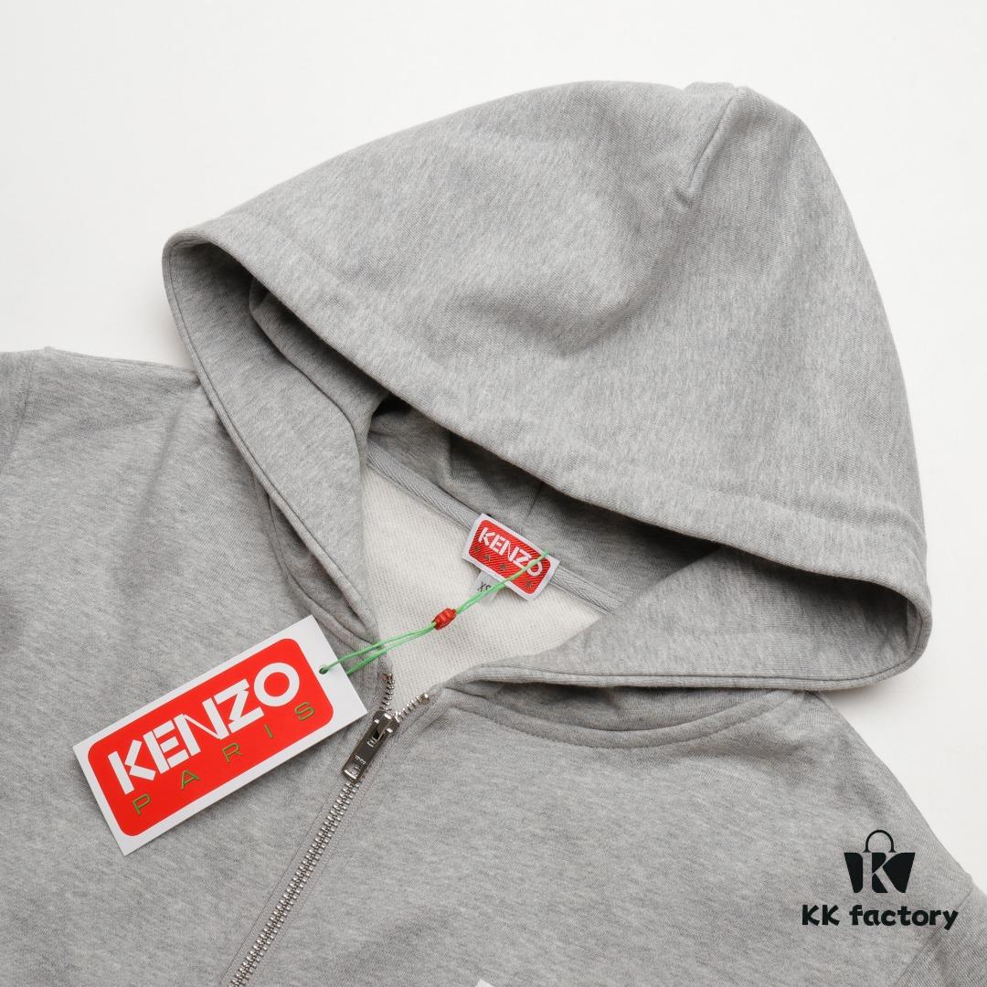 6931a5afccd8ab3d7af9a051 KENZO KZ 23FW Square Logo Hooded Zip-Up Sweatshirt