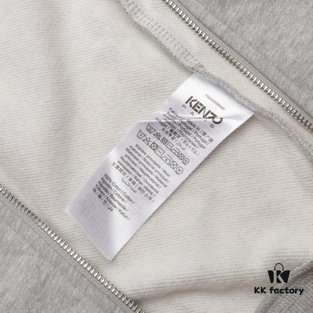 6931a5afccd8ab3d7af9a057 KENZO KZ 23FW Square Logo Hooded Zip-Up Sweatshirt