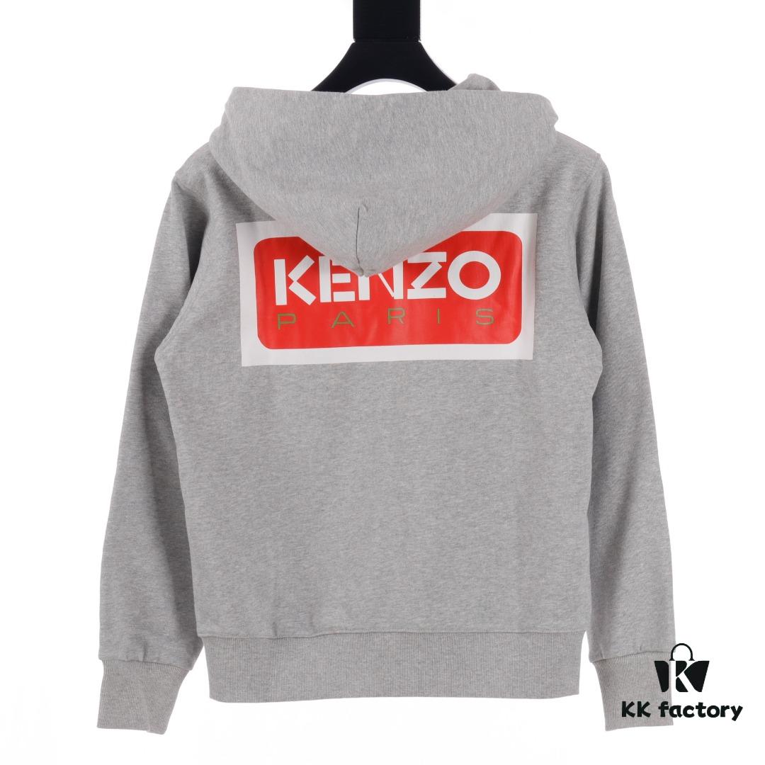6931a5afccd8ab3d7af9a058 KENZO KZ 23FW Square Logo Hooded Zip-Up Sweatshirt