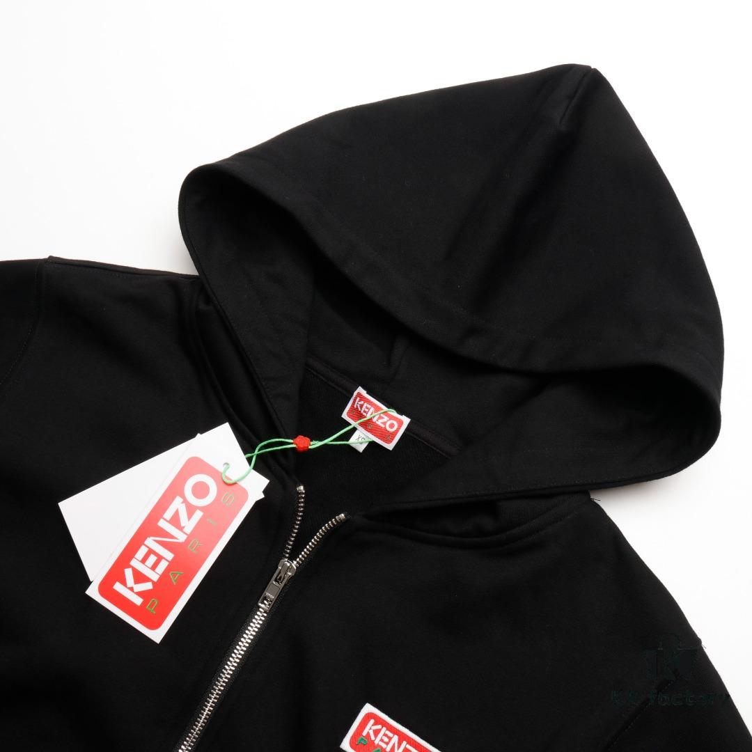 6931a5b0ccd8ab3d7af9a060 KENZO KZ 24 FW Square Logo Hooded Zip-Up Sweatshirt