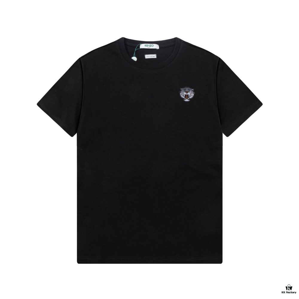 6931a5b0ccd8ab3d7af9a069 KEZNO ~ 2025 New Spring-Summer Collection Premium 270g Silk-Cotton Short Sleeve T-Shirt: Tiger Head Embroidered Badge (Embroidery Craft) Custom 3D Design Exuding a Refined, Mature and Elegant Style, Minimalist and Classic Logo – The Perfect Choice for Spring and Summer Wear!