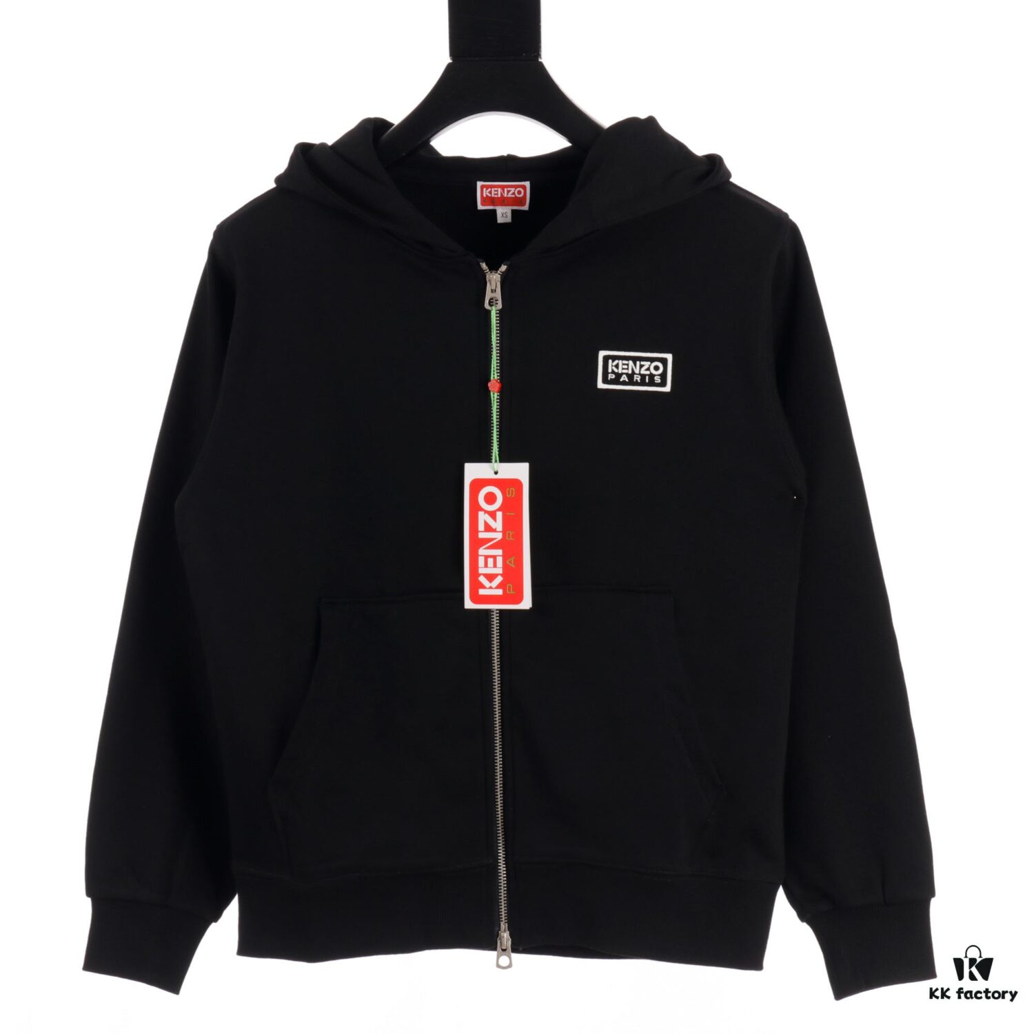 6931a5b2ccd8ab3d7af9a07e KENZO Koushun Takada KZ 24 Spring Collection Black and White Letter Zipper Hooded Jacket