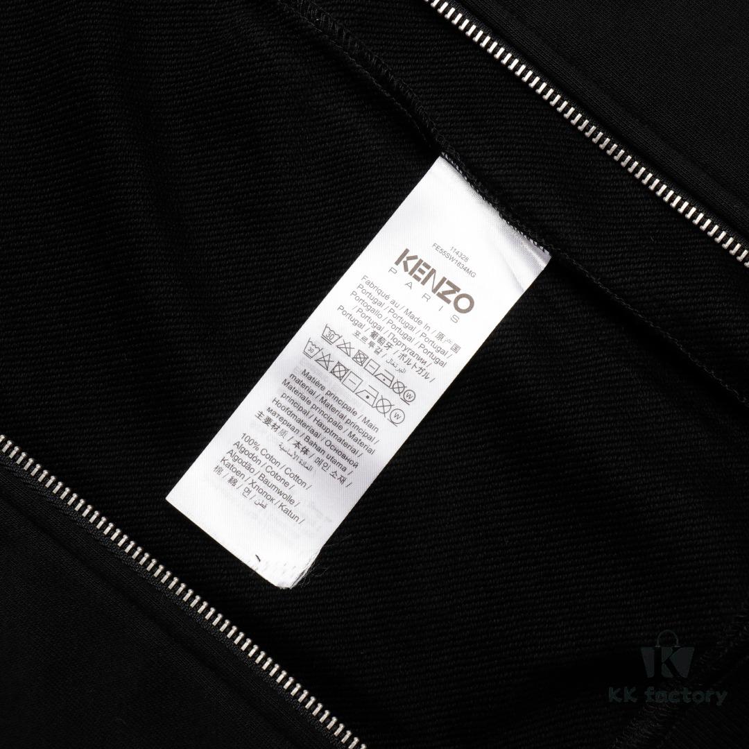 6931a5b2ccd8ab3d7af9a085 KENZO Koushun Takada KZ 24 Spring Collection Black and White Letter Zipper Hooded Jacket